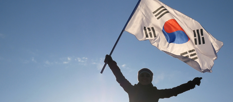 Seleção da Coreia do Sul bandeira