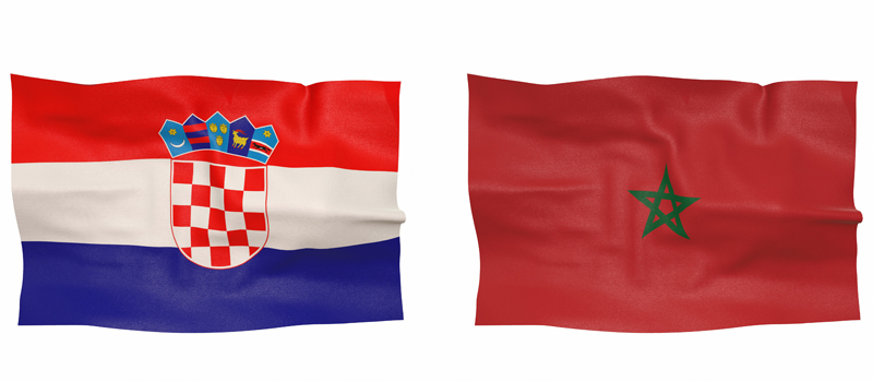 Bandeira da Croácia e Marrocos