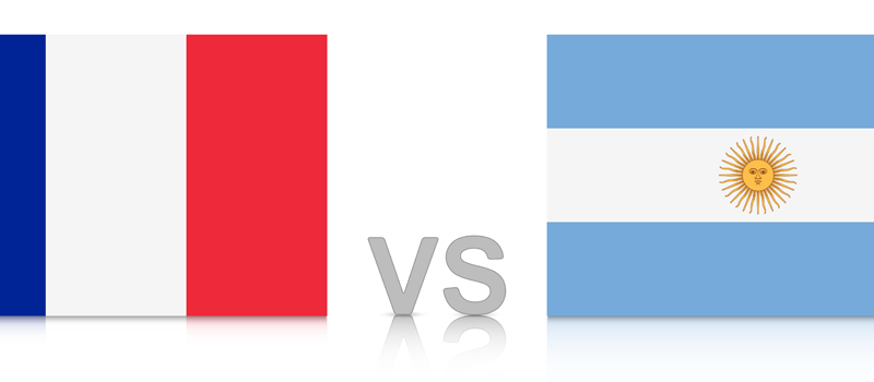 Bandeiras da França vs Argentina